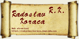Radoslav Koraca vizit kartica